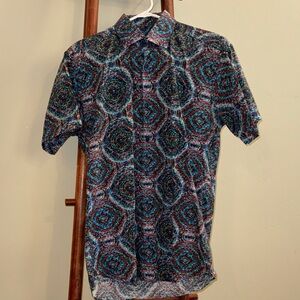 Jared Lang Men's Vibrant Patterned Shirt